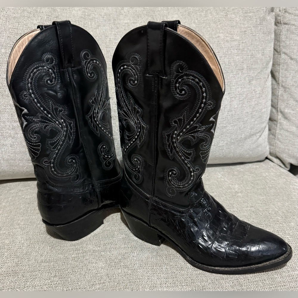 CALEXICO Black Embroidered Western Boots